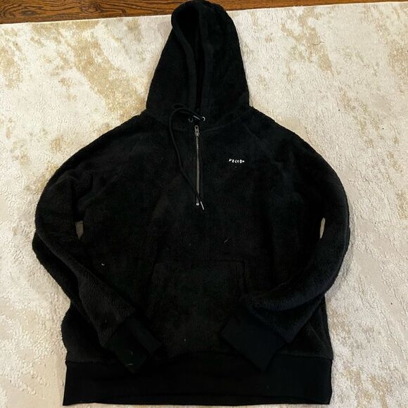 volcom black sherpa half zip hoodie - Picture 1 of 6